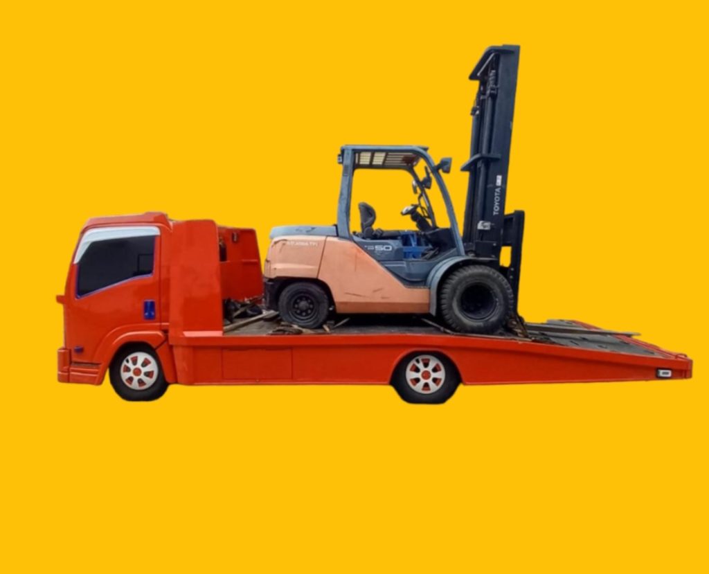 Jasa Kirim Forklift Dengan Towing Truk Pengangkut Khusus